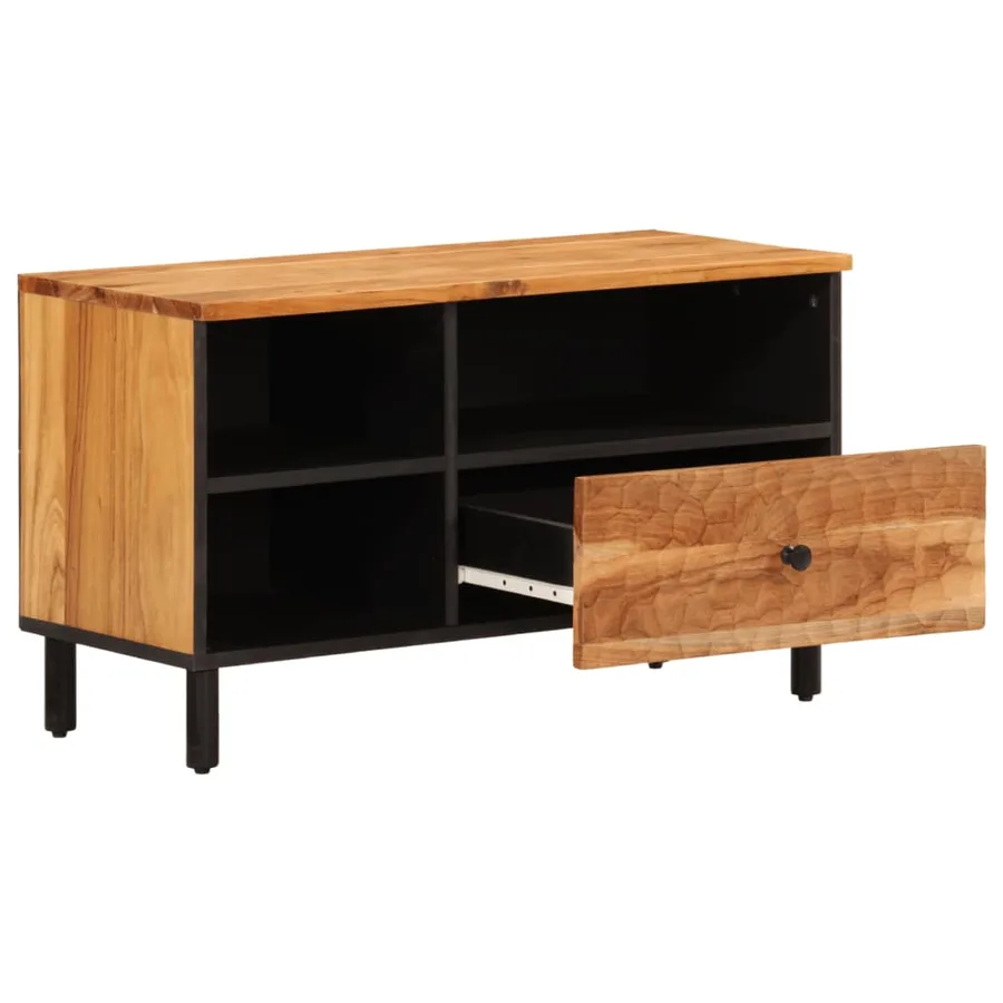 Meuble TV 80x33x46 cm bois d'acacia massif - 4