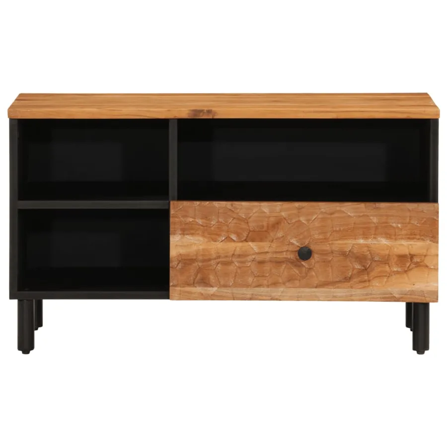 Meuble TV 80x33x46 cm bois d'acacia massif - 5