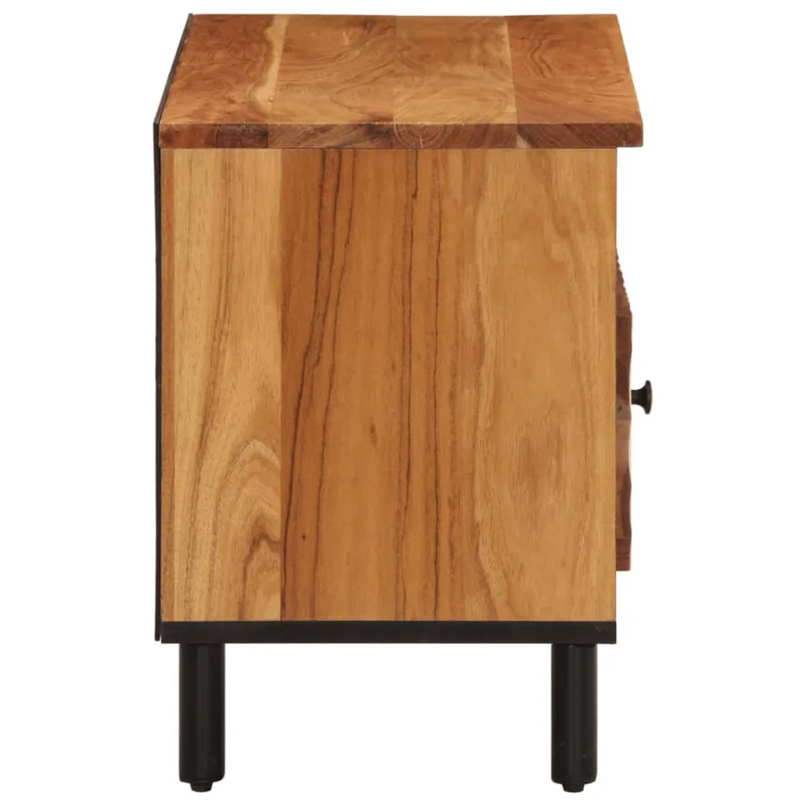 Meuble TV 80x33x46 cm bois d'acacia massif - 6