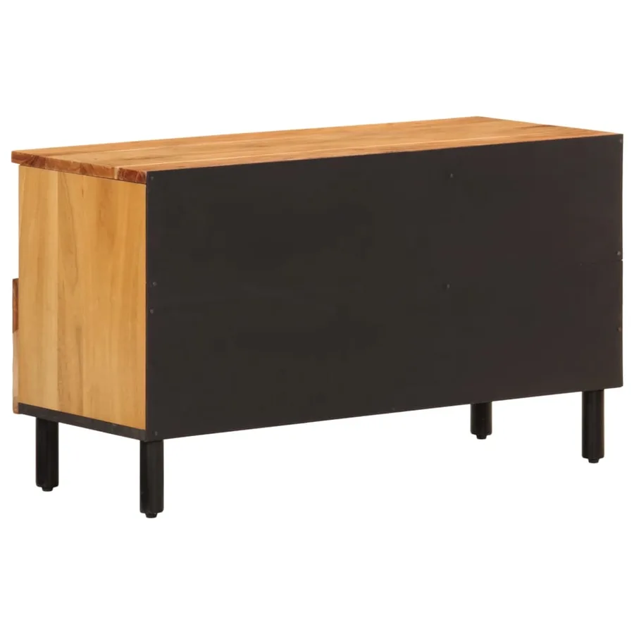 Meuble TV 80x33x46 cm bois d'acacia massif - 7