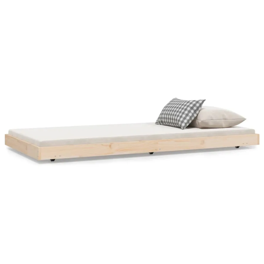 Cadre de lit sans matelas 90x190 cm bois de pin massif - 2