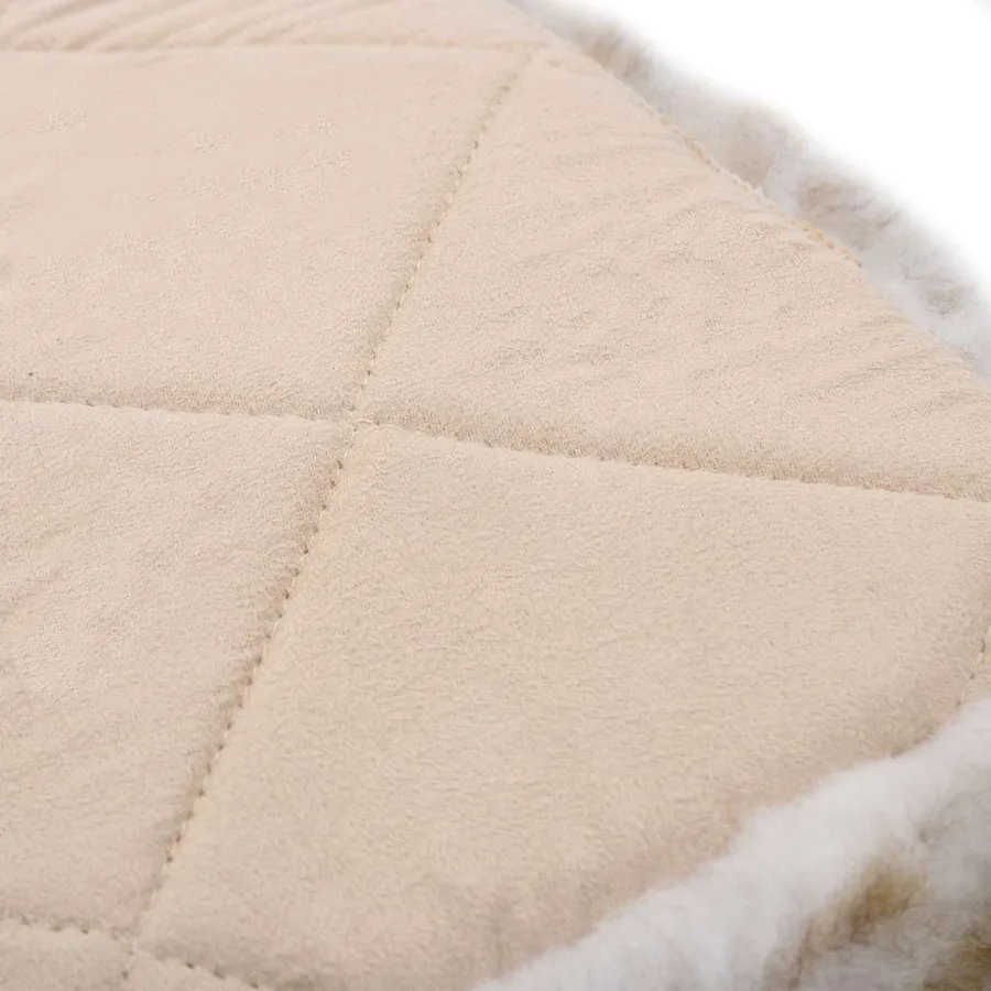 Coussins de chaise lot de 2 Mélange de marron Mouton véritable - 4