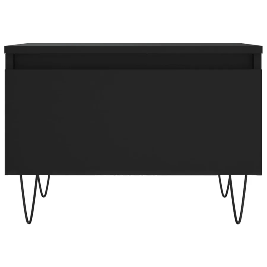 Tables basses 2 pcs noir 50x46x35 cm bois d'ingénierie - 6