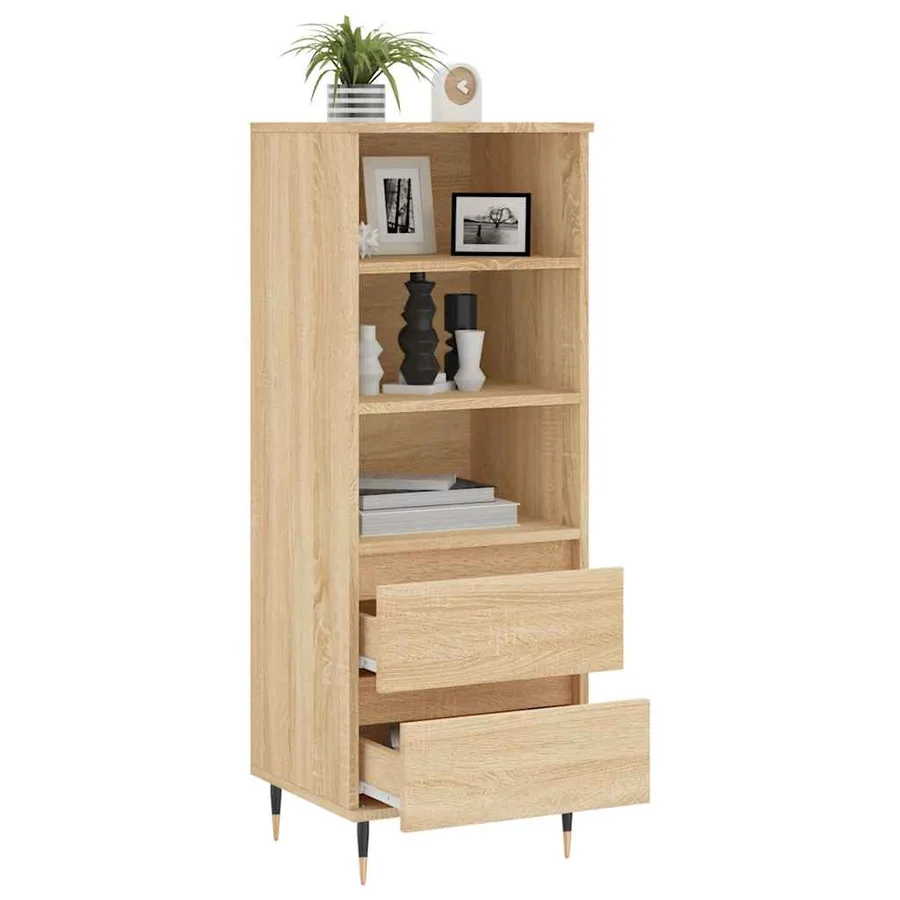 Buffet haut Chêne sonoma 40x36x110 cm Bois d'ingénierie - 4