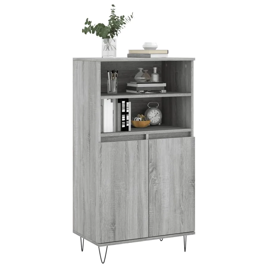 Buffet haut Sonoma gris 60x36x110 cm Bois d'ingénierie - 3
