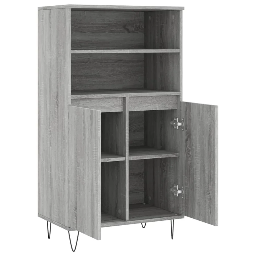 Buffet haut Sonoma gris 60x36x110 cm Bois d'ingénierie - 5