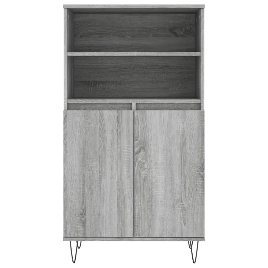 Buffet haut Sonoma gris 60x36x110 cm Bois d'ingénierie - 6