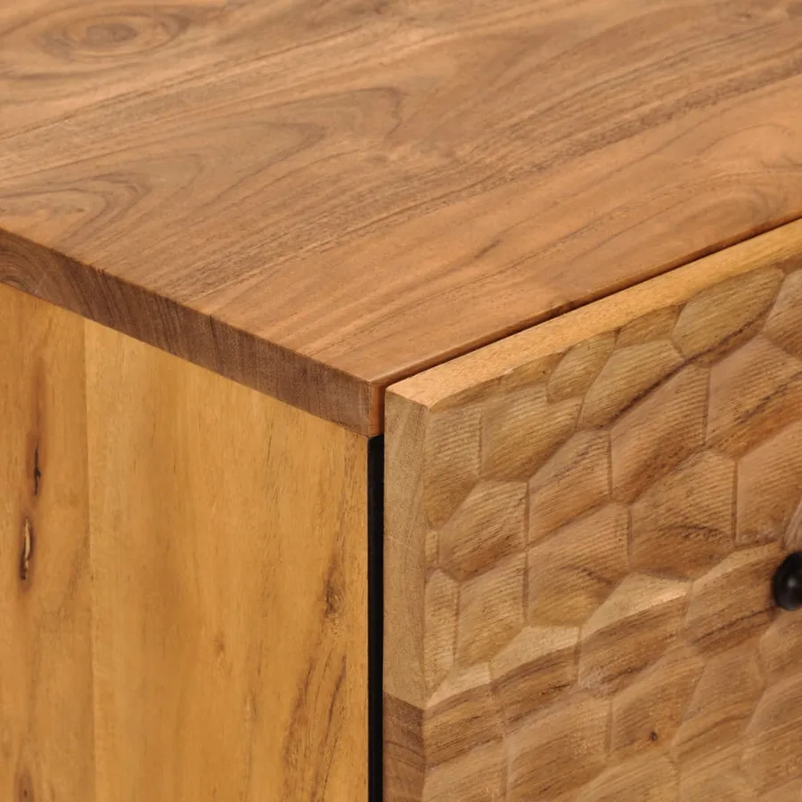 Armoire latérale 60x33x75 cm bois massif d'acacia - 8