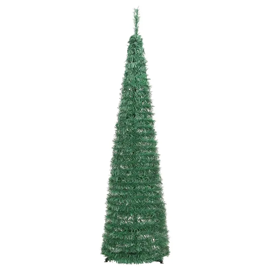 Sapin de Noël artificiel escamotable 50 LED vert 120 cm - 6