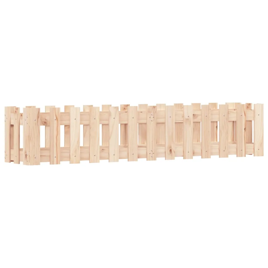 Lit surélevé de jardin design de clôture 150x30x30cm pin massif - 4