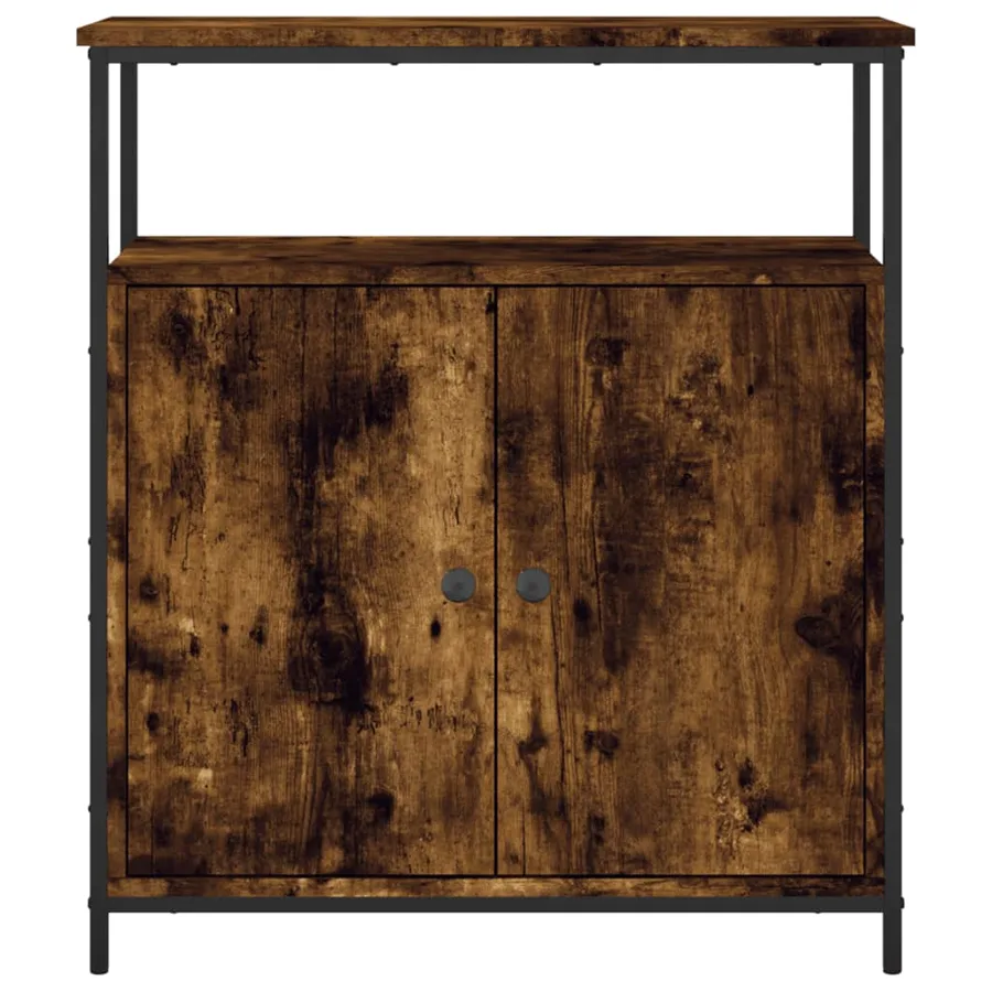 Buffet chêne fumé 70x30x80 cm bois d'ingénierie - 6
