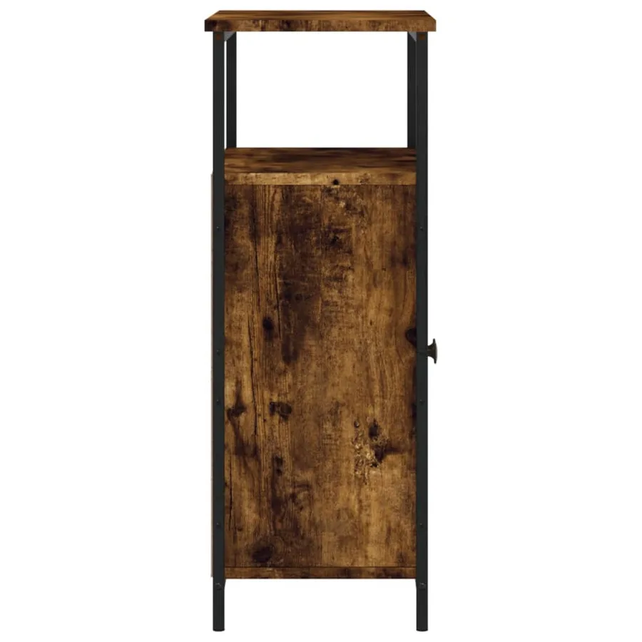 Buffet chêne fumé 70x30x80 cm bois d'ingénierie - 7