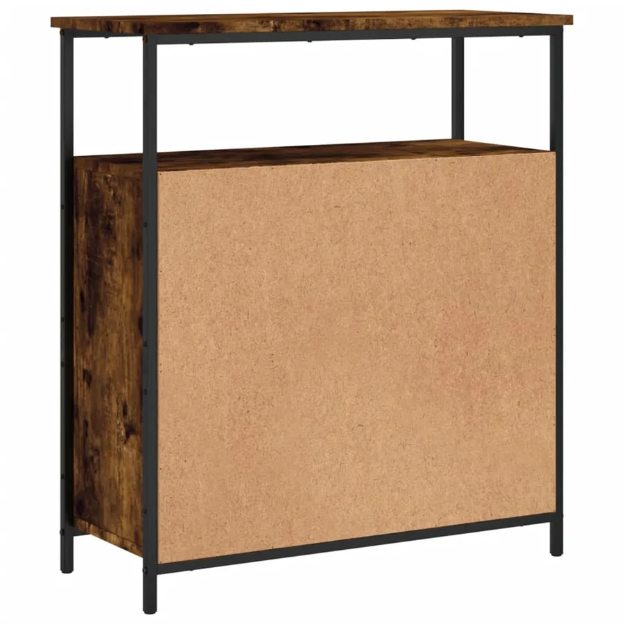 Buffet chêne fumé 70x30x80 cm bois d'ingénierie - 8