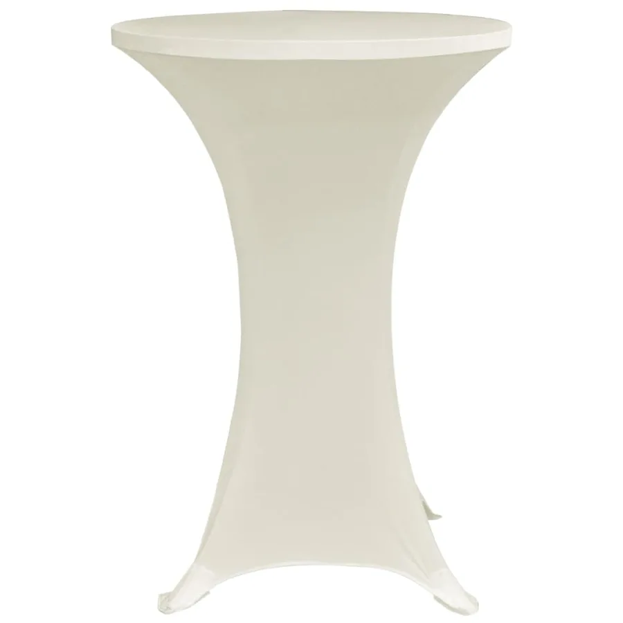 Housses élastiques de table Ø 70 cm Crème 4 pcs - 4