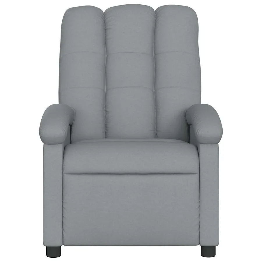 Fauteuil de massage inclinable Gris clair Tissu - 5