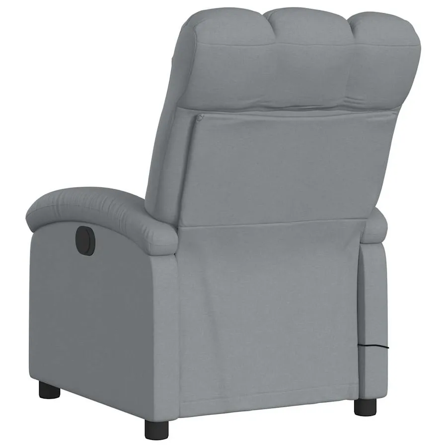 Fauteuil de massage inclinable Gris clair Tissu - 7