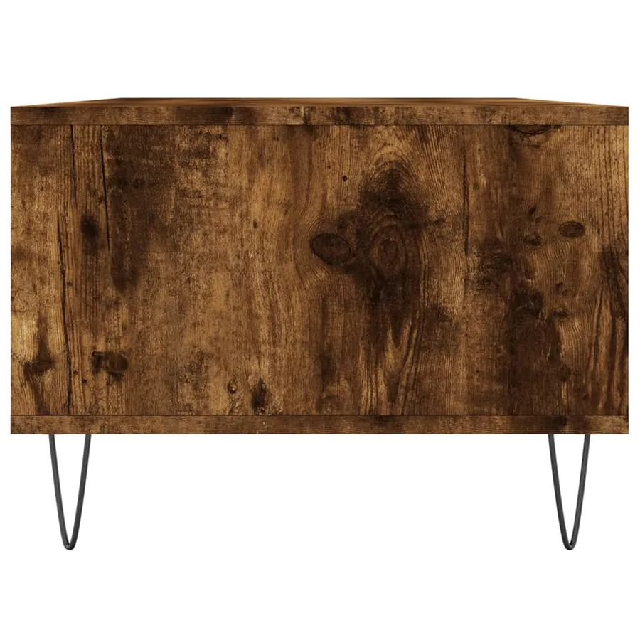Table basse Chêne fumé 90x50x36,5 cm Bois d'ingénierie - 7