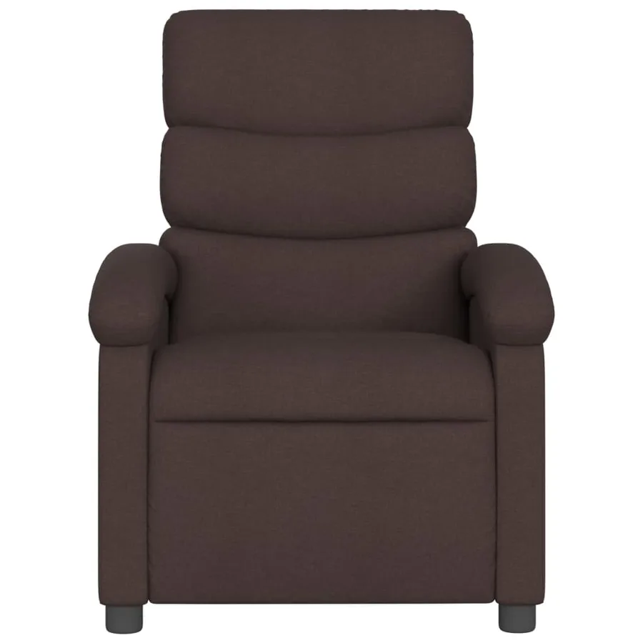 Fauteuil inclinable Marron foncé Tissu - 3