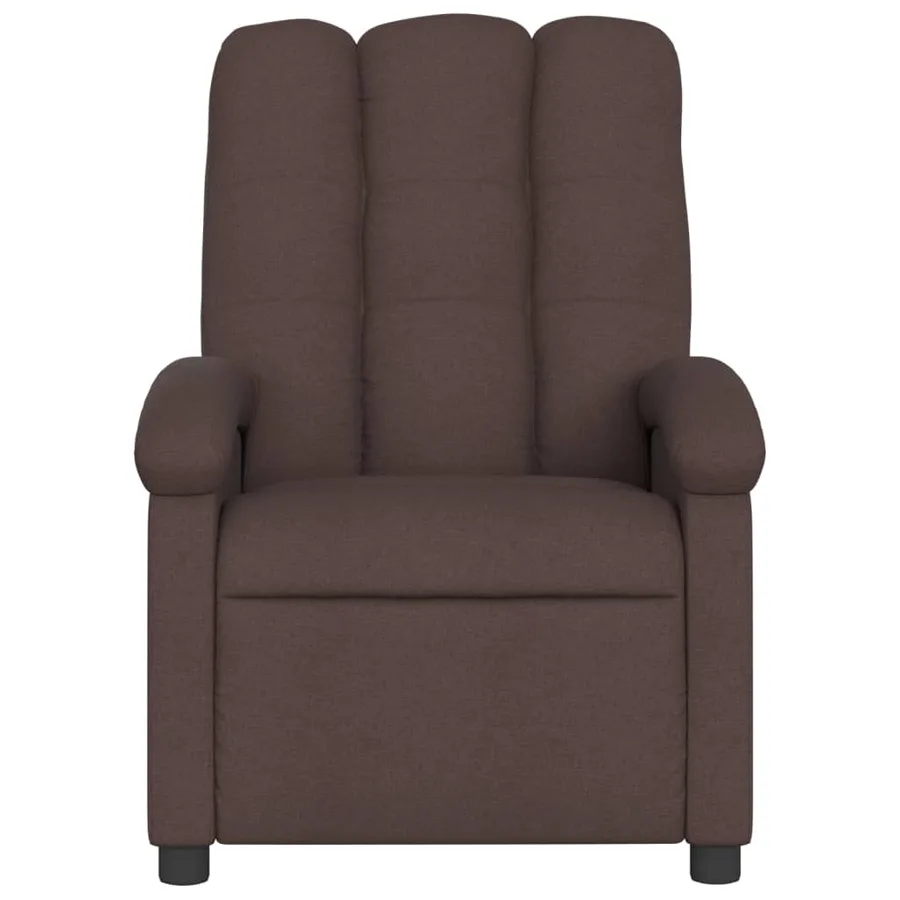 Fauteuil inclinable Marron foncé Tissu - 3