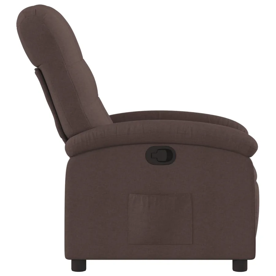Fauteuil inclinable Marron foncé Tissu - 4