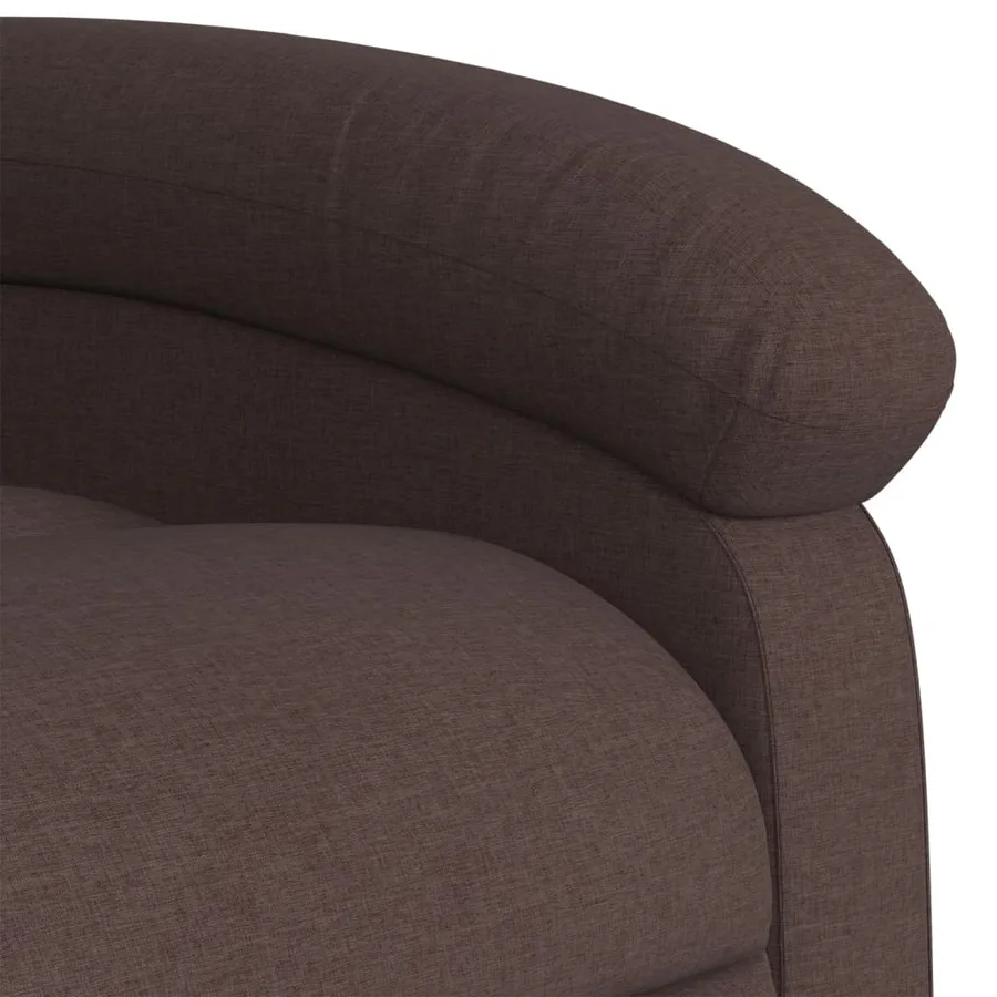 Fauteuil inclinable Marron foncé Tissu - 8