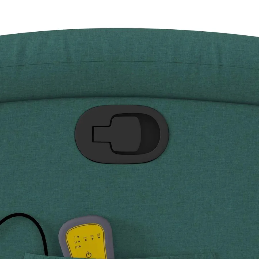 Fauteuil de massage inclinable Vert foncé Tissu - 11