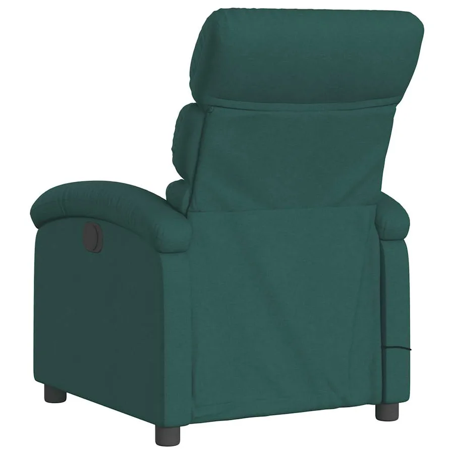 Fauteuil de massage inclinable Vert foncé Tissu - 7