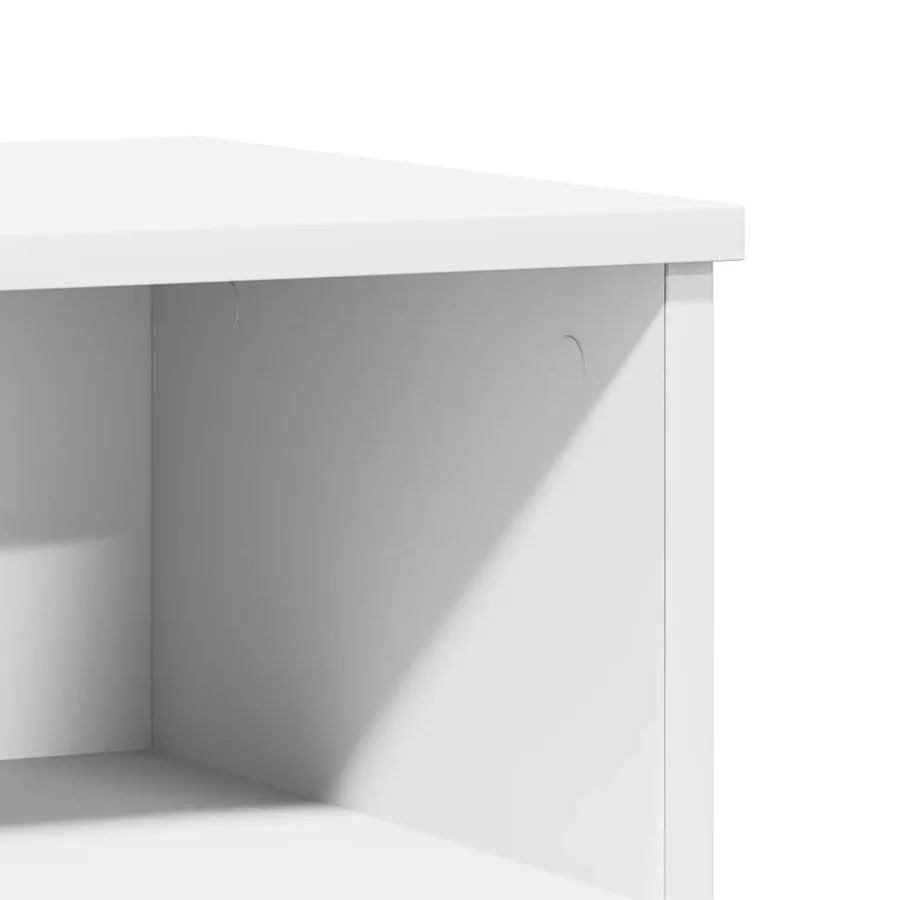 Table de chevet Blanc 40x35x50 cm Bois d’ingénierie - 7