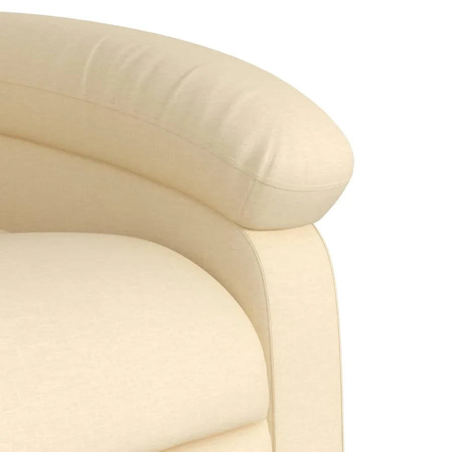 Fauteuil inclinable crème tissu - 8