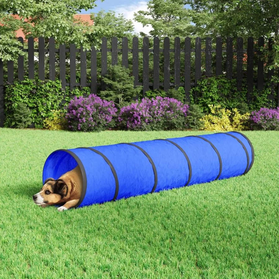 Tunnel pour chien bleu Ø 40x200 cm polyester
