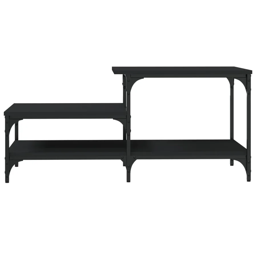 Table basse noir 100x50,5x45 cm bois d'ingénierie - 4