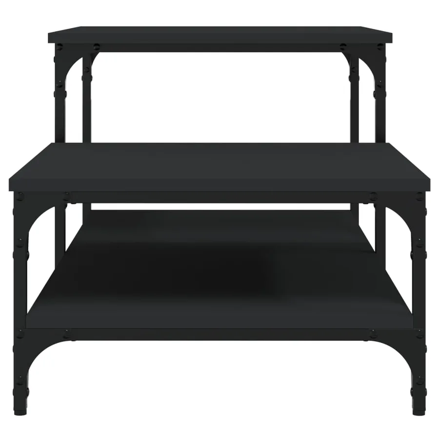 Table basse noir 100x50,5x45 cm bois d'ingénierie - 5