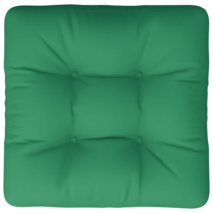 Coussin de palette vert 50x50x12 cm tissu - 6