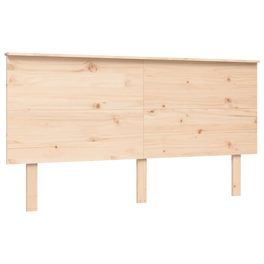 Cadre de lit sans matelas bois de pin massif - 8