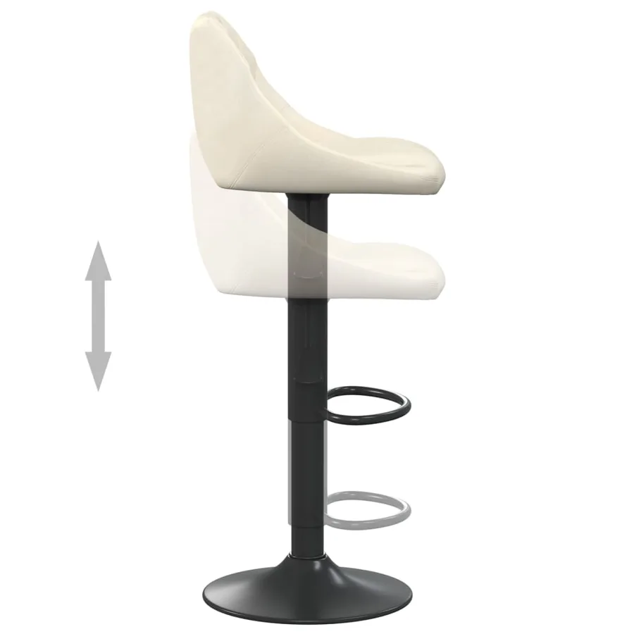 Tabouret de bar Crème Velours - 6