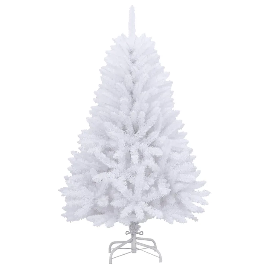 Sapin de Noël artificiel à charnières avec support blanc 150 cm - 2