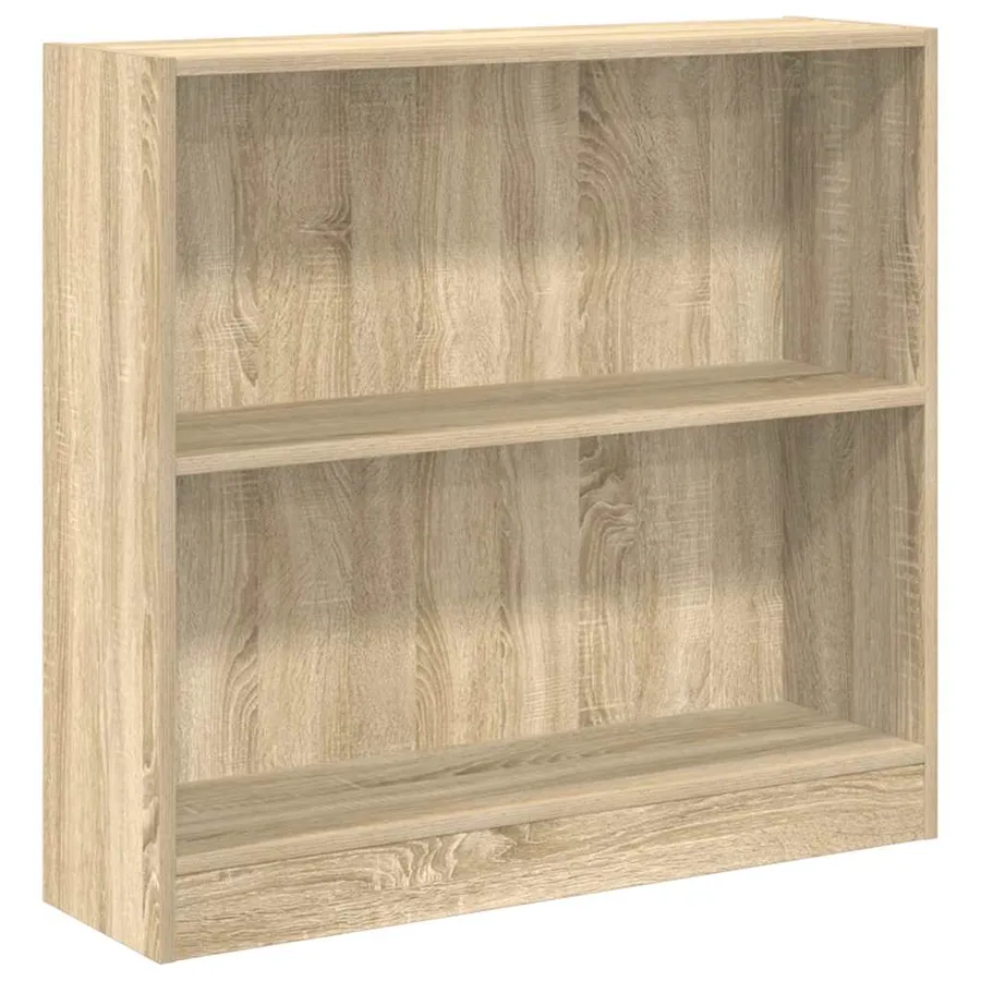 Bibliothèque chêne sonoma 80x24x75 cm bois d'ingénierie - 2