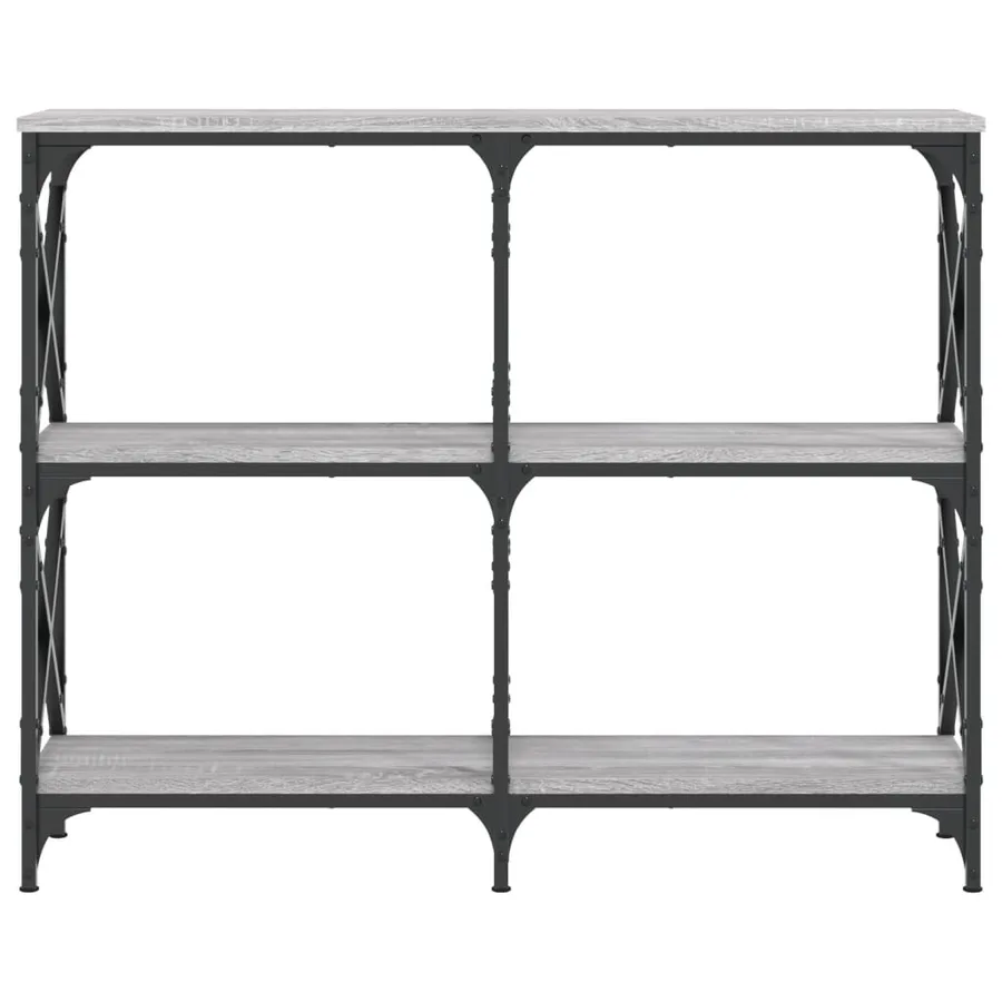 Table console sonoma gris 100x28x80,5 cm bois d'ingénierie - 4