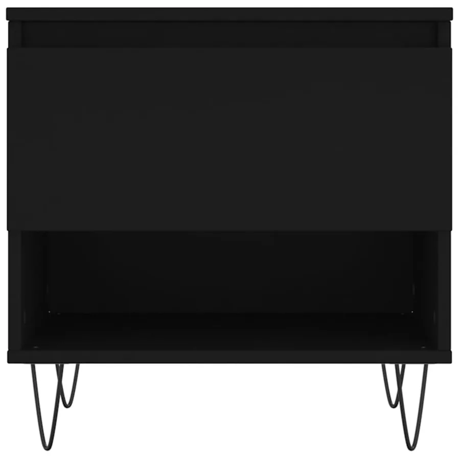 Tables basses 2 pcs noir 50x46x50 cm bois d'ingénierie - 6