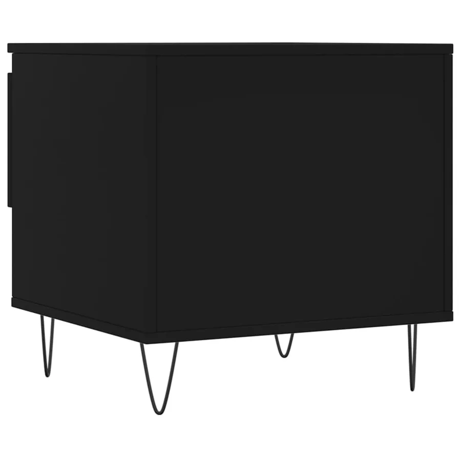 Tables basses 2 pcs noir 50x46x50 cm bois d'ingénierie - 9