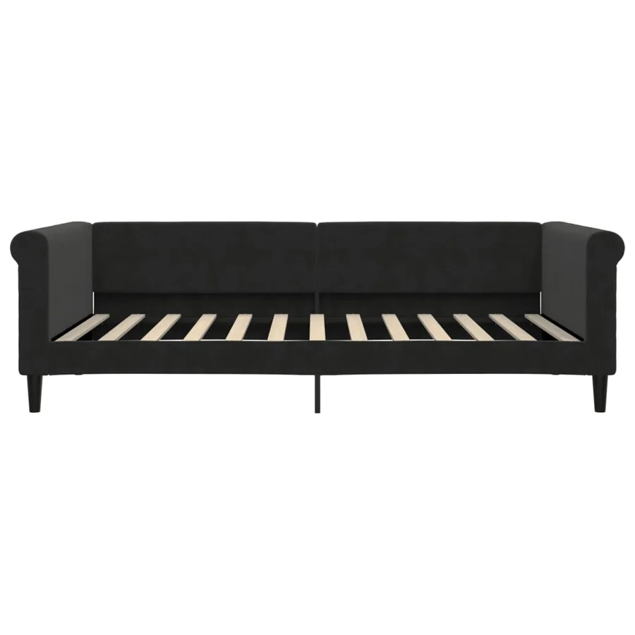 Lit de repos sans matelas noir 100x200 cm velours - 3