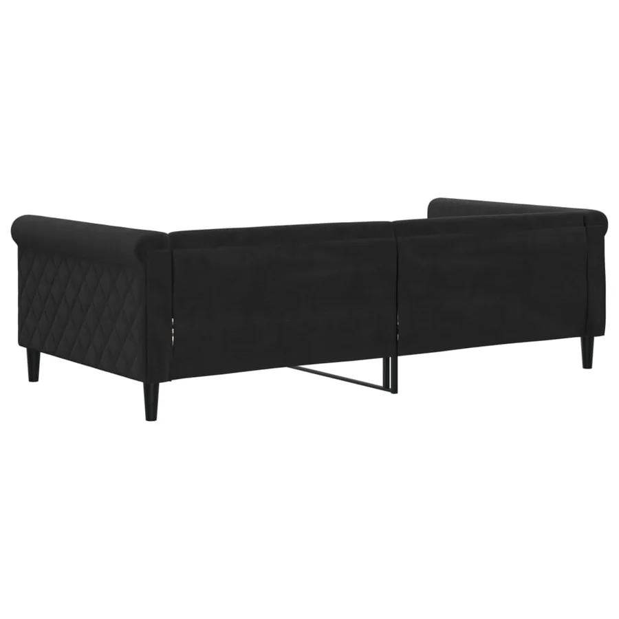 Lit de repos sans matelas noir 100x200 cm velours - 5