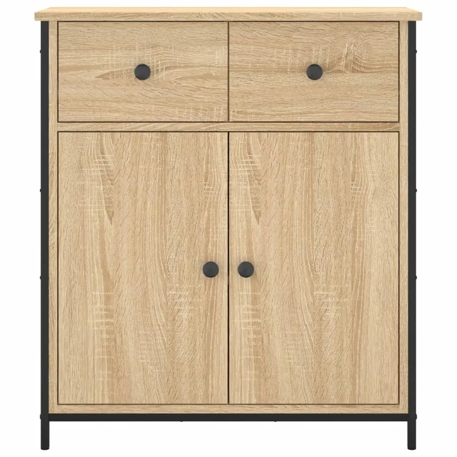 Buffet chêne sonoma 70x30x80 cm bois d'ingénierie - 6