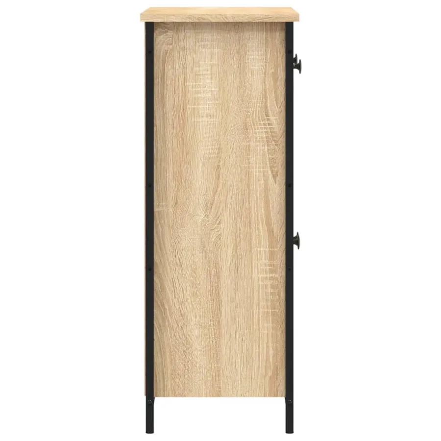 Buffet chêne sonoma 70x30x80 cm bois d'ingénierie - 7