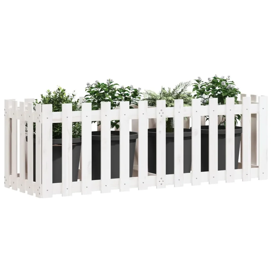 Lit surélevé de jardin design de clôture 150x50x50cm pin massif - 3