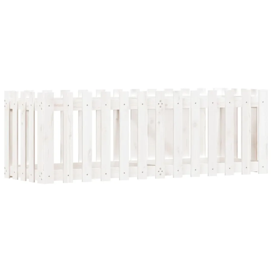 Lit surélevé de jardin design de clôture 150x50x50cm pin massif - 4