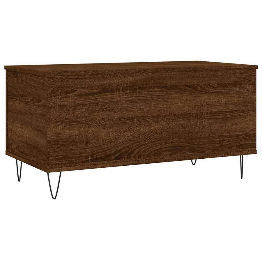 Table basse Chêne marron 90x44,5x45 cm Bois d'ingénierie - 5