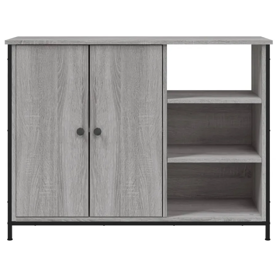 Buffet sonoma gris 100x33x75 cm bois d'ingénierie - 6