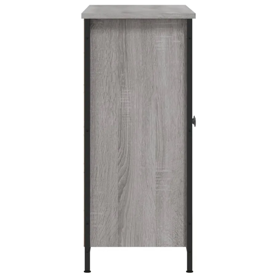 Buffet sonoma gris 100x33x75 cm bois d'ingénierie - 7