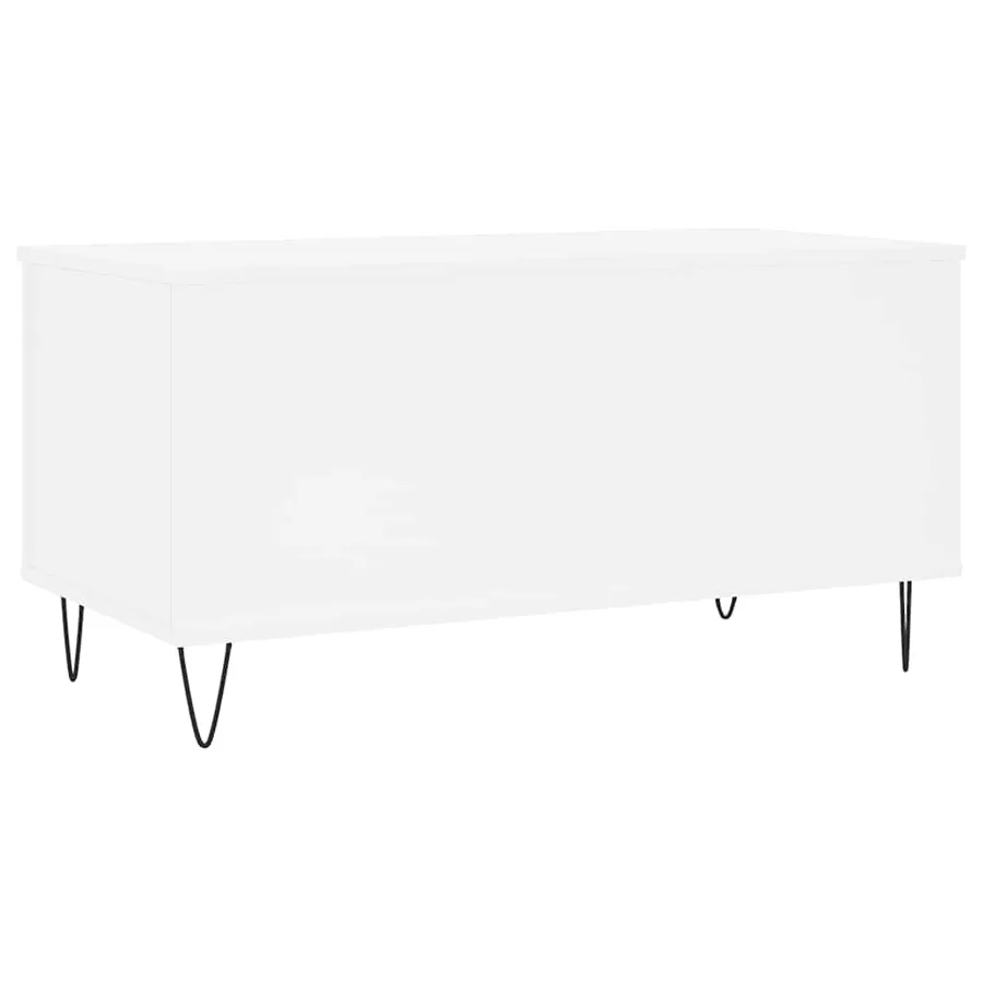 Table basse Blanc 90x44,5x45 cm Bois d'ingénierie - 8
